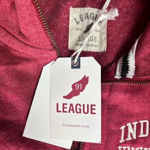 Men's League brand Indiana University Sweatshirt (Large) 1/4 zip - Picture 2 of 4